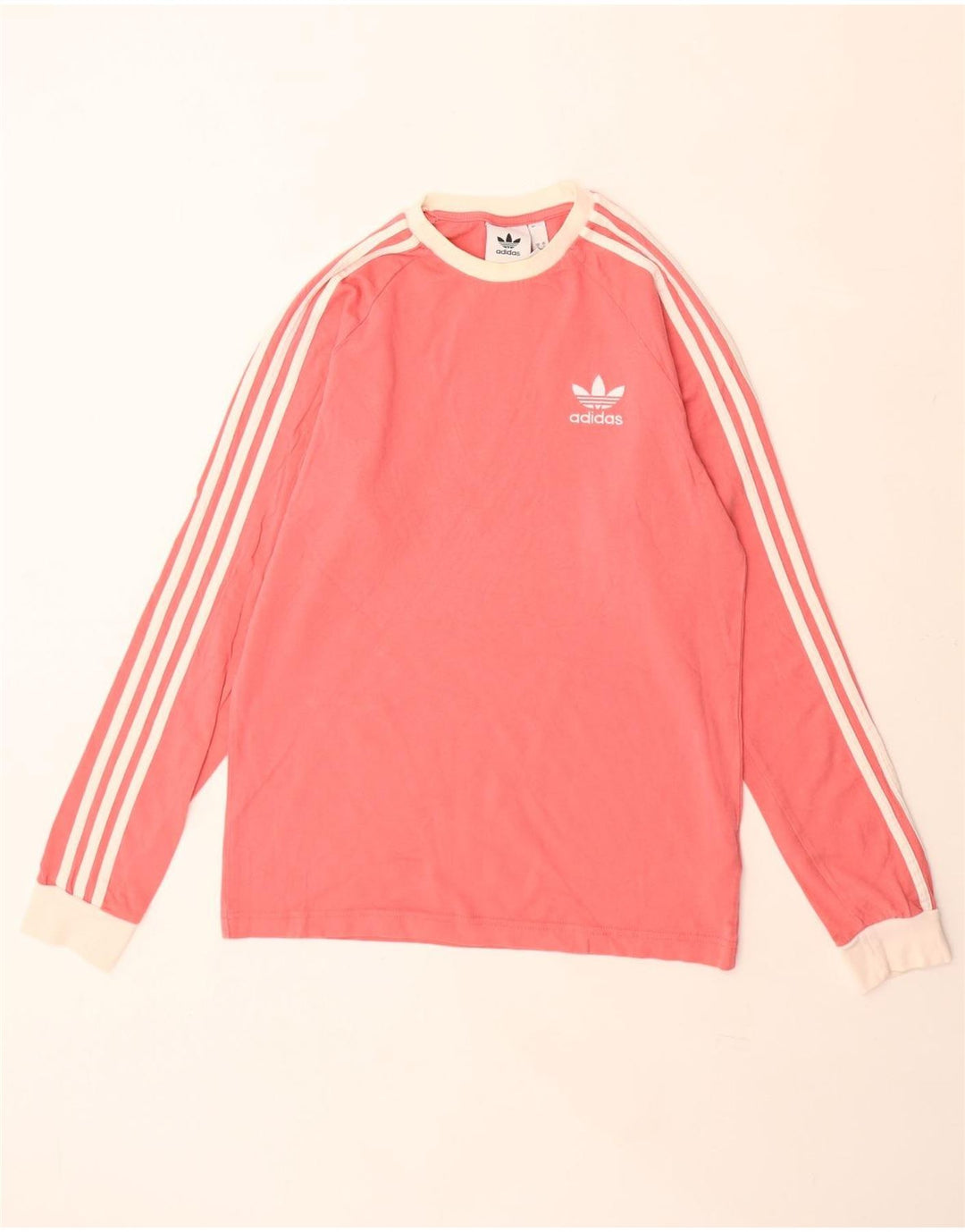 Top pentru bărbați Adidas cu mânecă lungă, mic, roz, bumbac