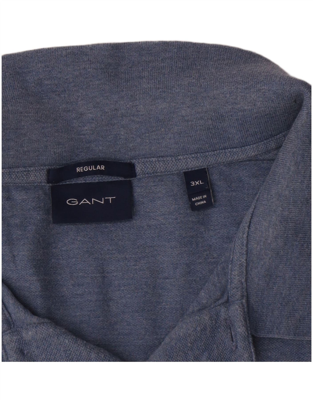 Cămașă polo obișnuită Gant pentru bărbați, bumbac albastru 3XL