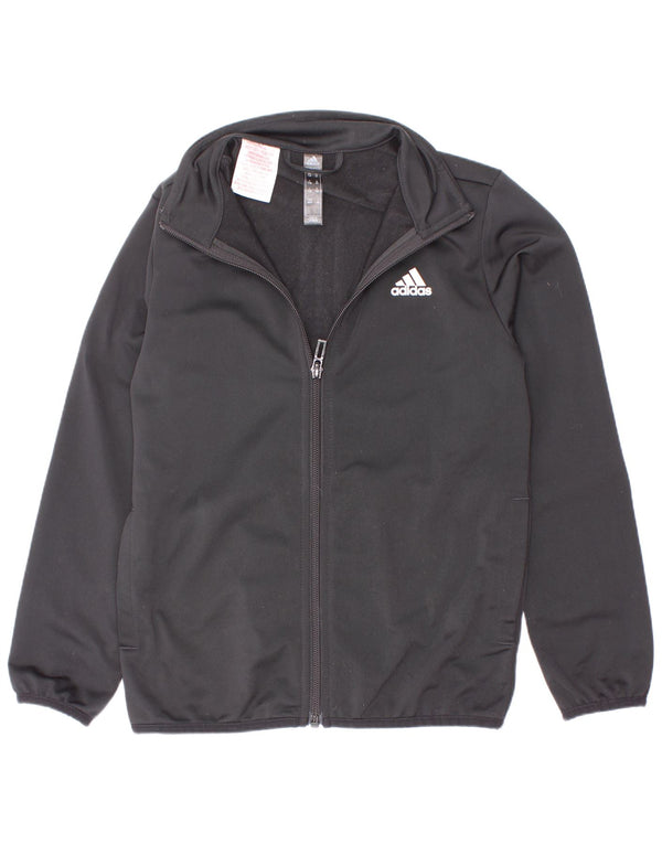 Adidas Boys Graphic Trening Top Jachetă 7-8 ani Poliester negru