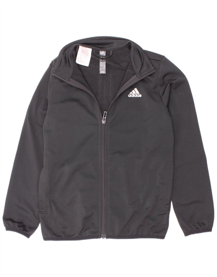 Adidas Boys Graphic Trening Top Jachetă 7-8 ani Poliester negru