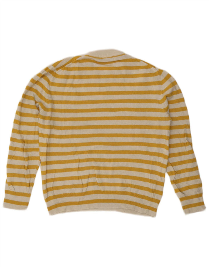 Pulover pentru damă Zara, cu gât turnu, UK 14 Poliamidă cu dungi galbene medii