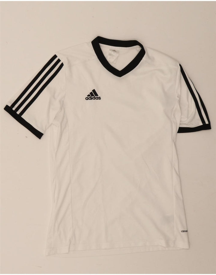 Tricou Adidas Climalite pentru bărbați Top mic poliester alb