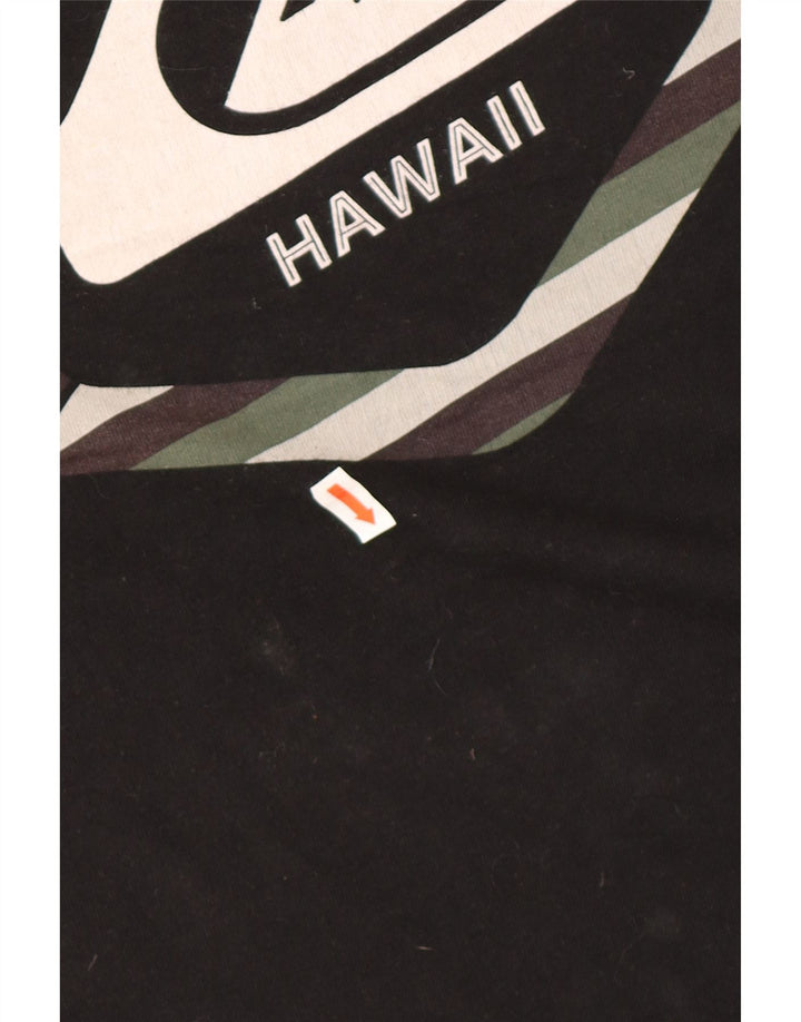 QUIKSILVER Tricou grafic Hawaii Regular Fit pentru bărbați Top mare din bumbac negru