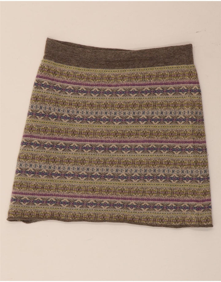 Fusta mini tricotată pentru femei White Stuff UK 8 Small W30 Multicolore Fair Isle