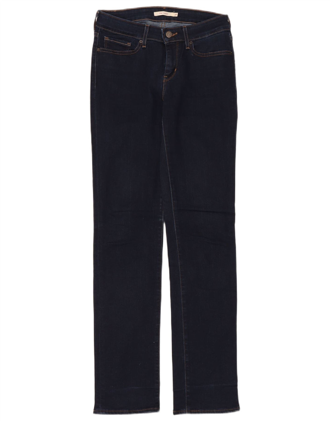 Blugi drepti 714 pentru femei LEVI'S L27 L32 bumbac bleumarin