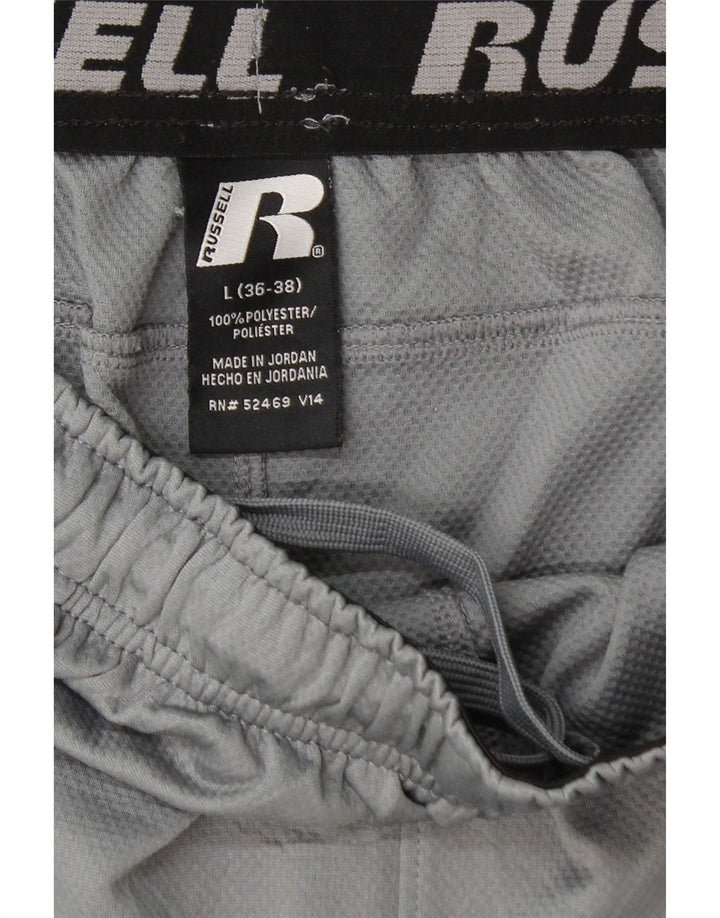 Pantaloni scurți sport Dri-Power pentru bărbați RUSSELL ATHLETIC, mari, gri, color block