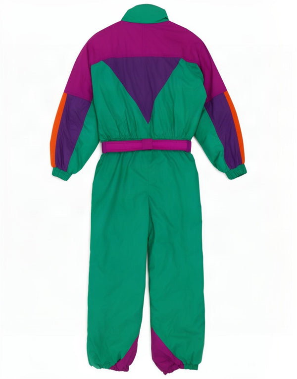 Salopetă de schi Vintage pentru femei IT 48 XL Poliamidă color-bloc multicoloră