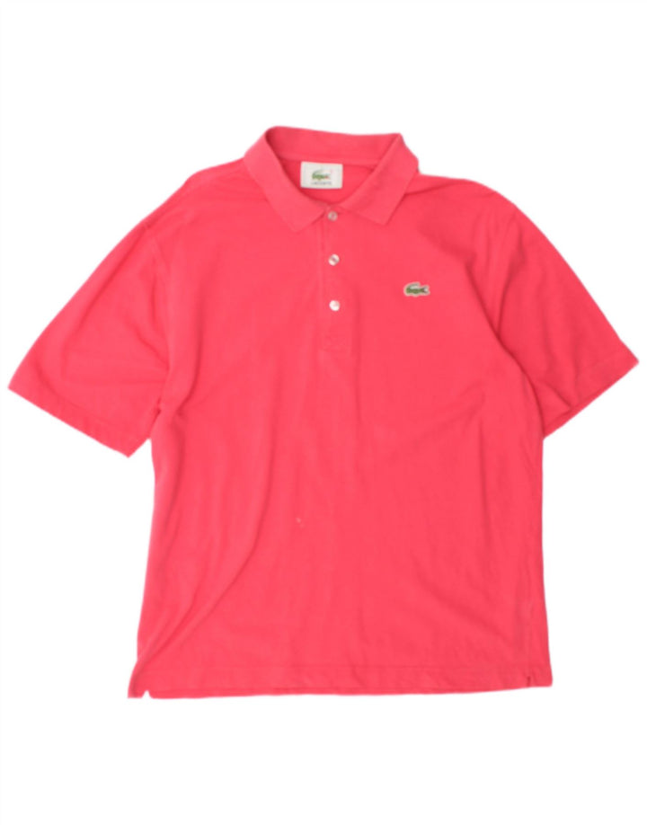 Tricou polo Lacoste pentru bărbați, mărimea 4, bumbac roz mediu
