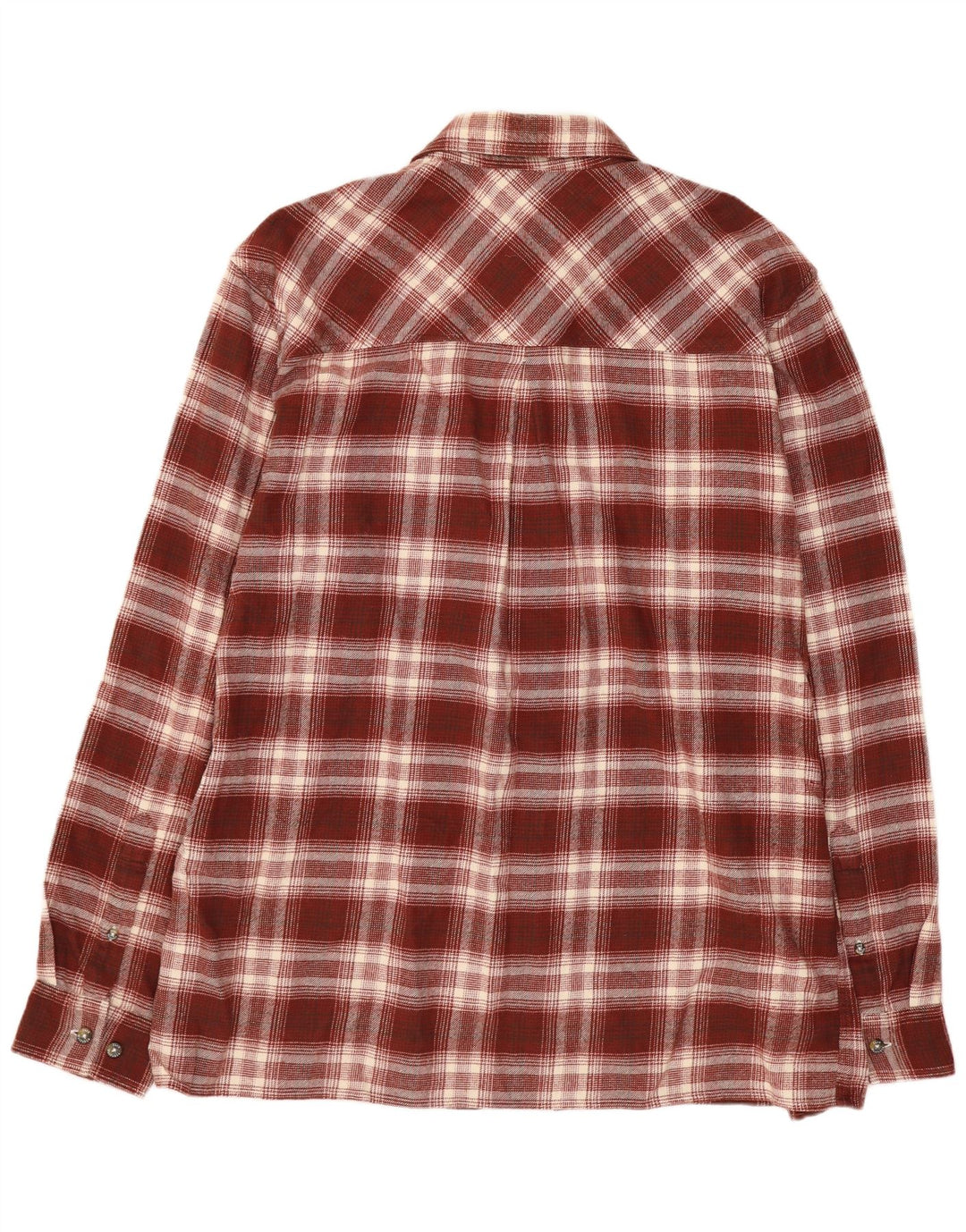Cămașă de flanel pentru bărbați Jack Wolfskin XL, bumbac cu carouri burgundă