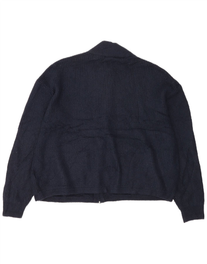 Cardigan pentru bărbați Marks & Spencer, mare, acrilic, albastru bleumarin