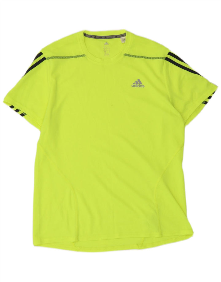 Tricou Adidas Climalite pentru bărbați Top Medium Galben Poliester