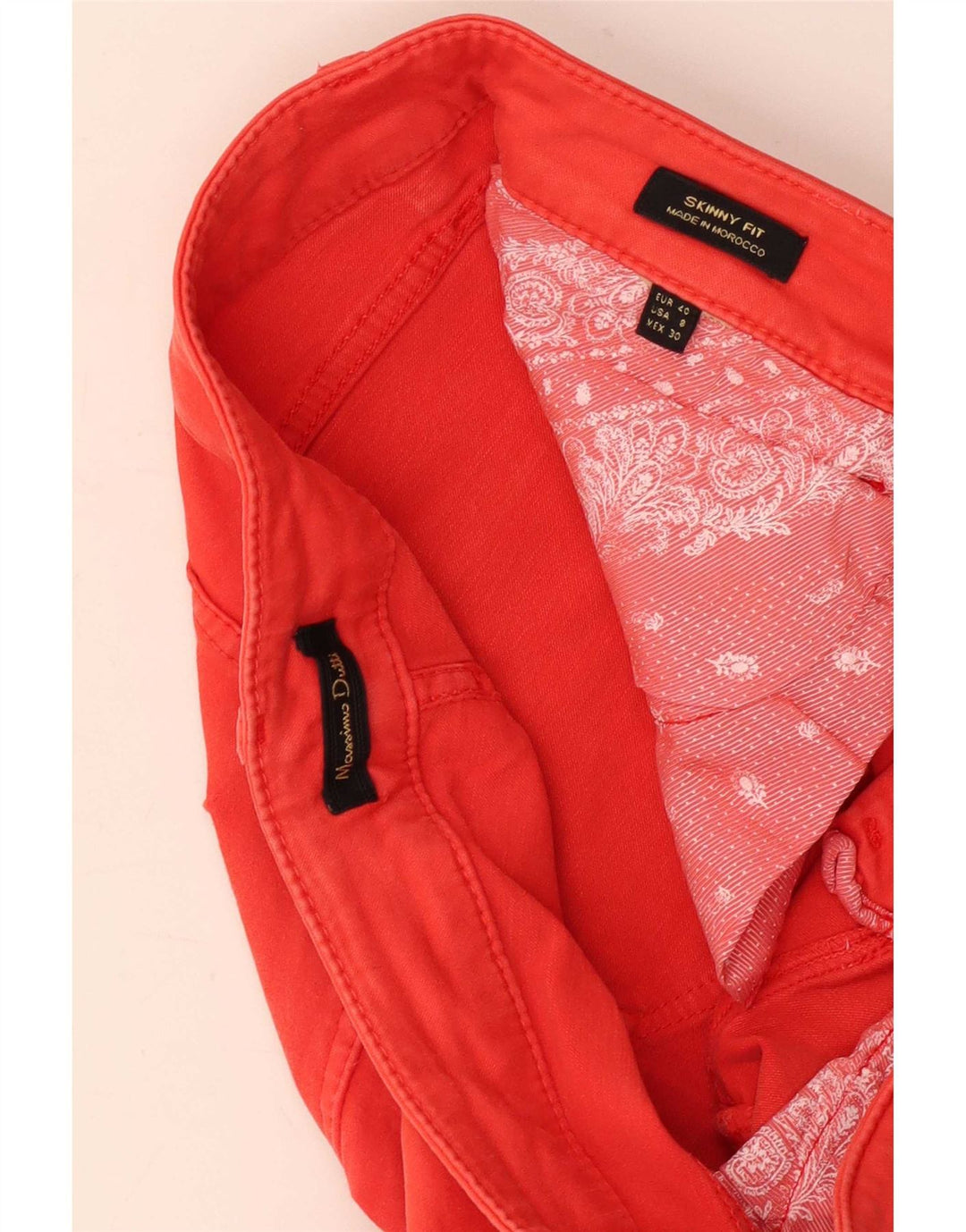Blugi Skinny Massimo Dutti Femei EU 40 Medium W30 L29 Roșu