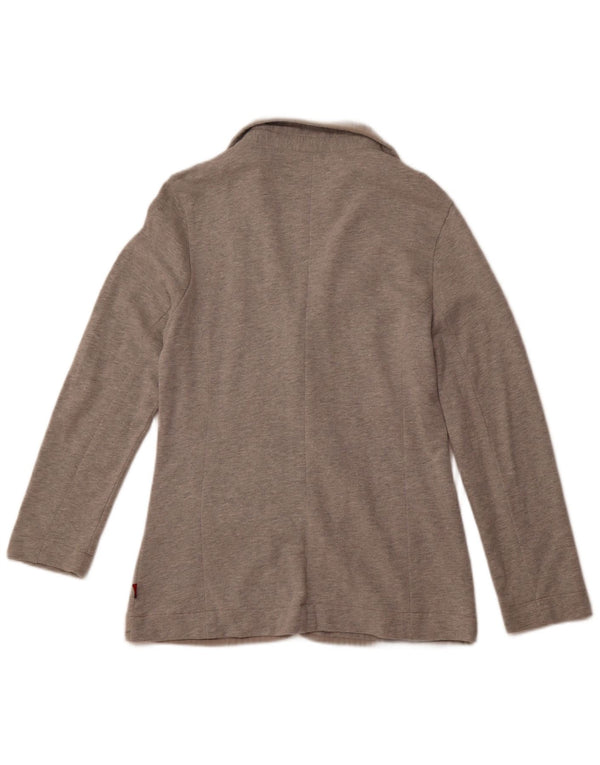 KAPPA Womens 3 Button Blazer Jacket UK 14 Large Grey Cotton