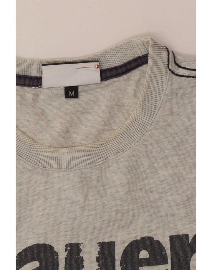 Tricou grafic pentru bărbați Blauer Top din bumbac gri mediu