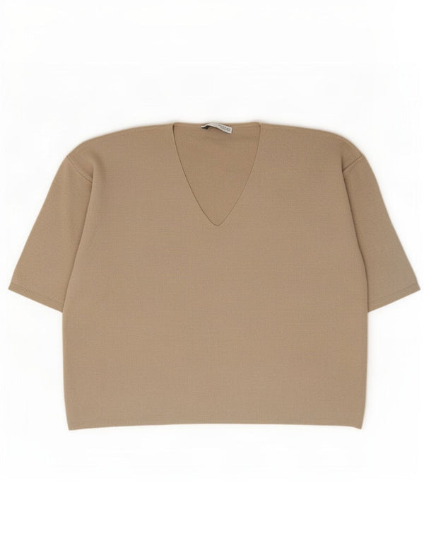 Bluză supradimensionată pentru femei Zara UK 16 Large Bej