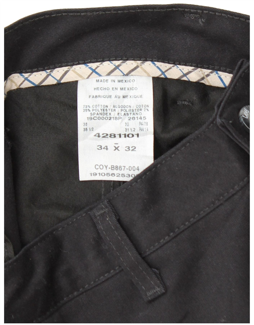Pantaloni chino drept bărbați LEE L34 L30 bumbac bleumarin