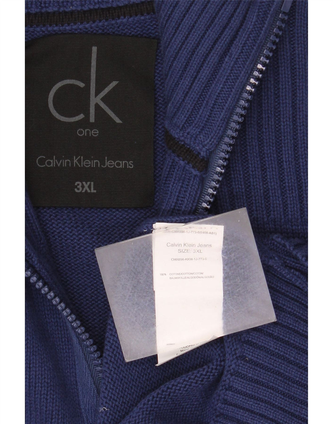 Pulover cardigan pentru bărbați Calvin Klein Jeans, bumbac bleumarin 3XL