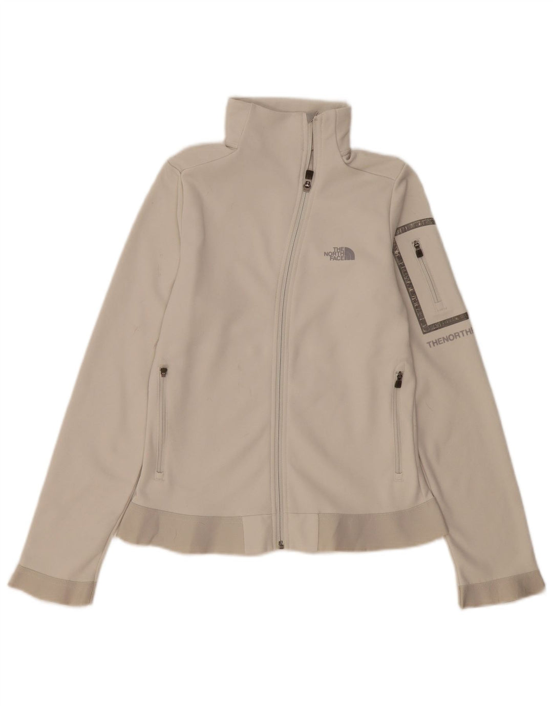 The North Face Womens Graphic Trening Top Jacket UK 6 XS Poliester alb