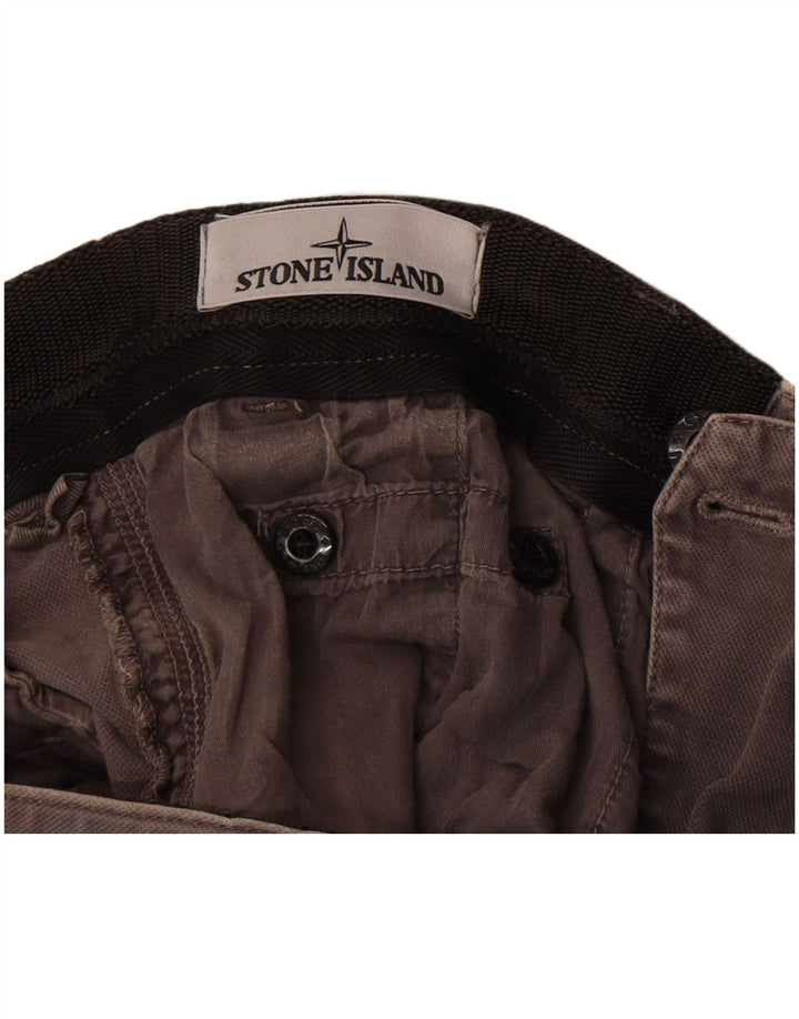 Stone Island Pantaloni drepti cargo pentru bărbați L32 L34 bumbac gri