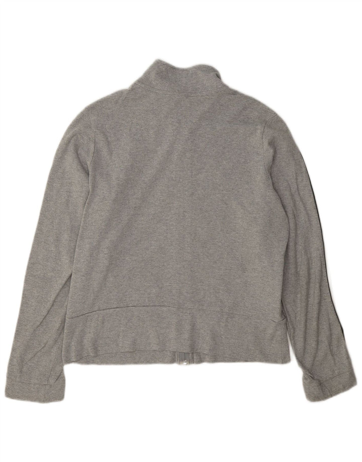 Jachetă de top pentru trening Adidas pentru femei UK 14, bumbac gri mediu