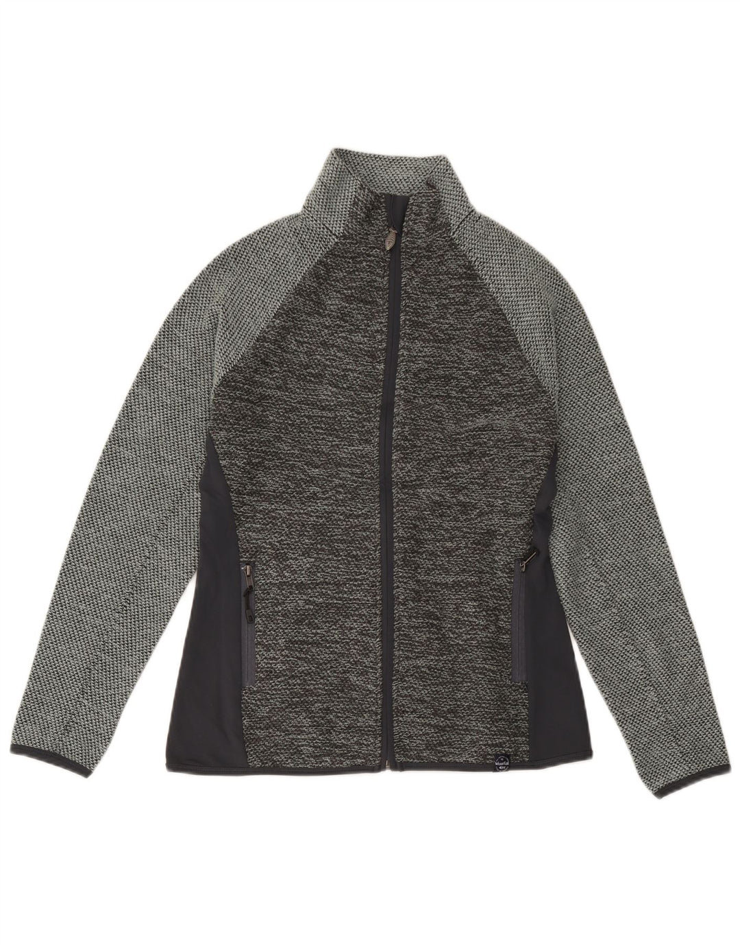 Jachetă de top pentru trening cu grafic pentru femei Weird Fish UK 10, gri mic, bloc de culoare