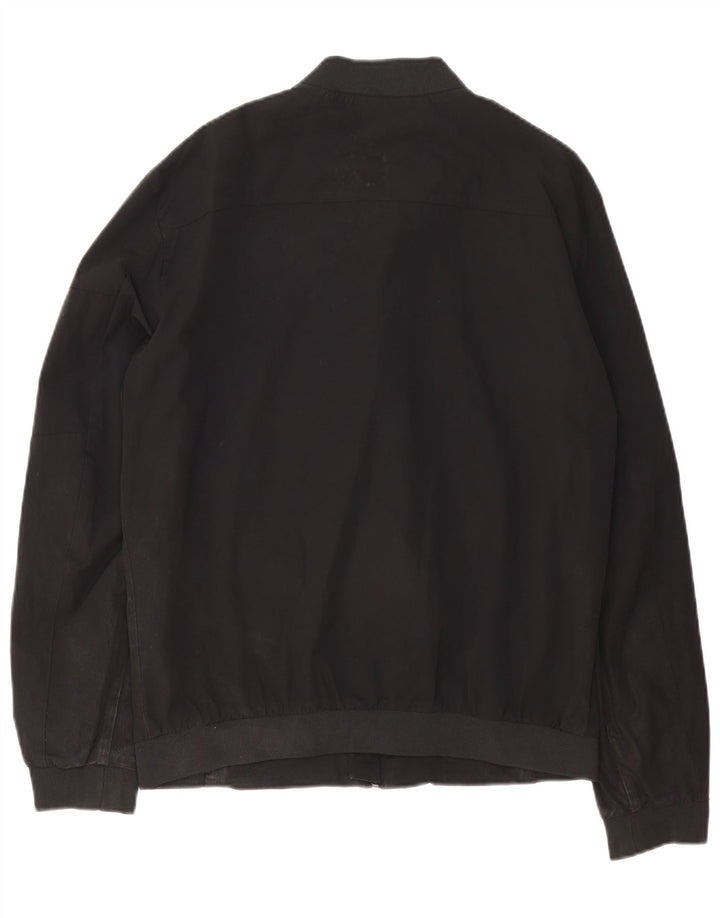 Jachetă Bomber Zara pentru Bărbați UK 40 Large Negru Nylon