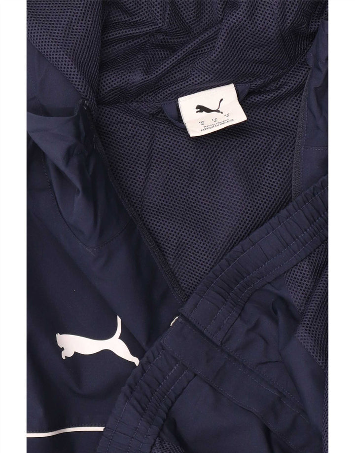 Jachetă de ploaie cu glugă Puma Box Hill FC pentru bărbați UK 38 Medium Bleumarin Poliester