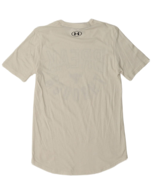 Tricou grafic Under Armour pentru bărbați Heat Gear Top mic alb