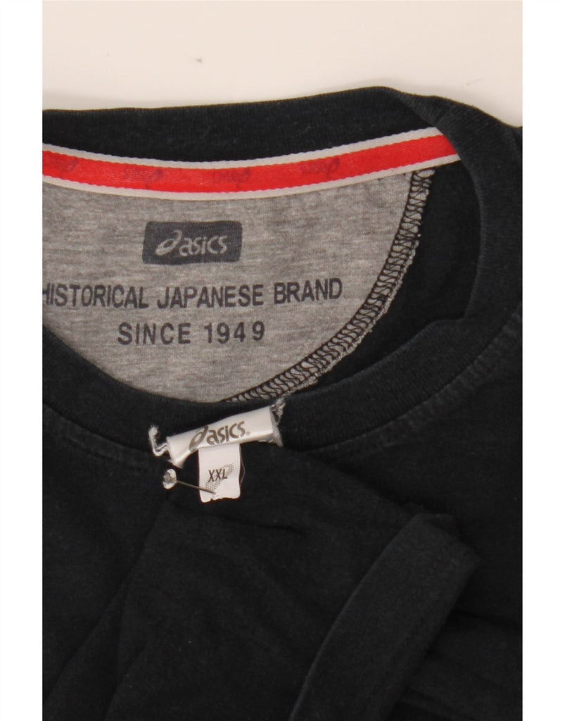 ASICS Womens T-Shirt Top UK 20 2XL Black Cotton Vintage Asics and Second-Hand Asics from Messina Hembry 