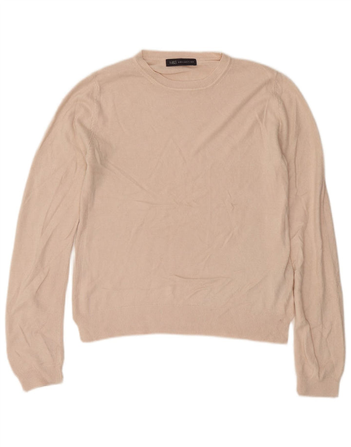 Pulover pentru femei Marks & Spencer cu decolteu triplu UK 12 Roz mediu acrilic