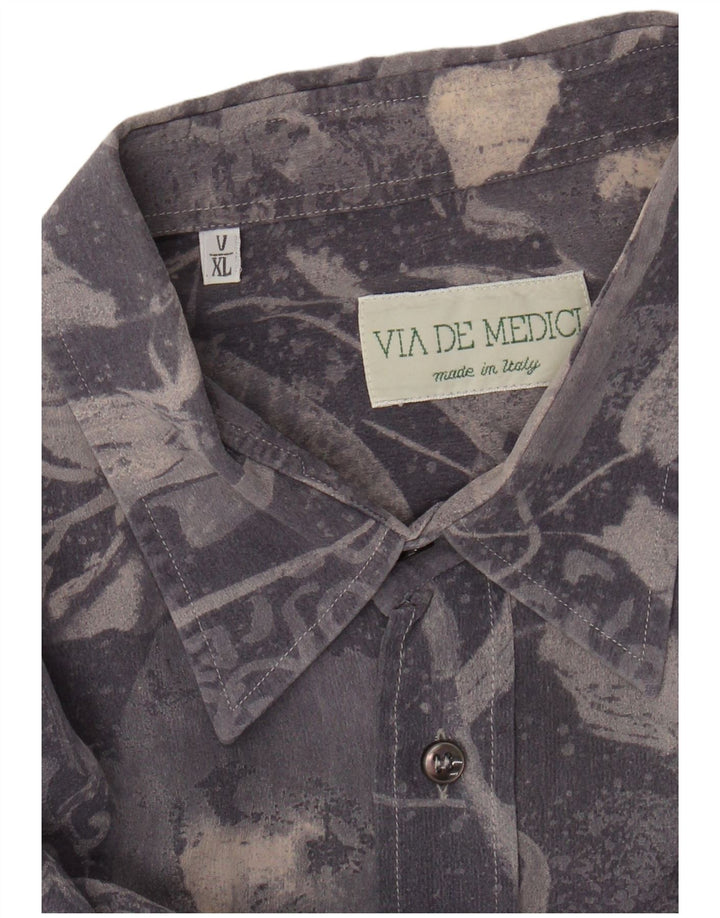 Cămașă cu mânecă scurtă pentru bărbați VINTAGE cu model abstract, XL, albastru