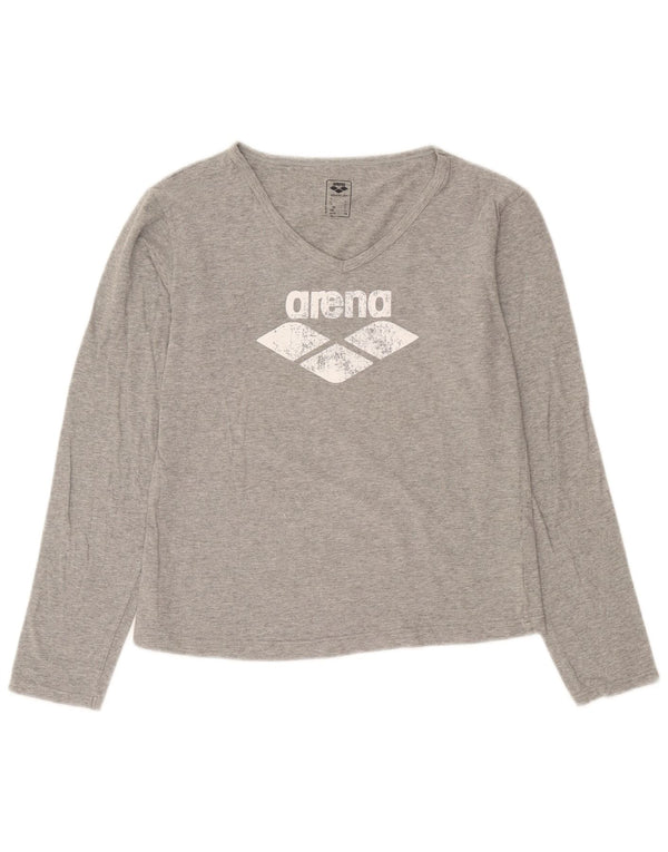 Arena pentru femei, cu grafică, cu mânecă lungă, UK 14, mare, gri pete