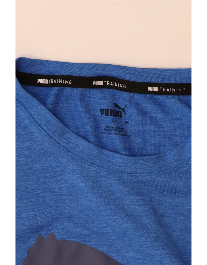 Tricou grafic Puma pentru bărbați Top Large Blue