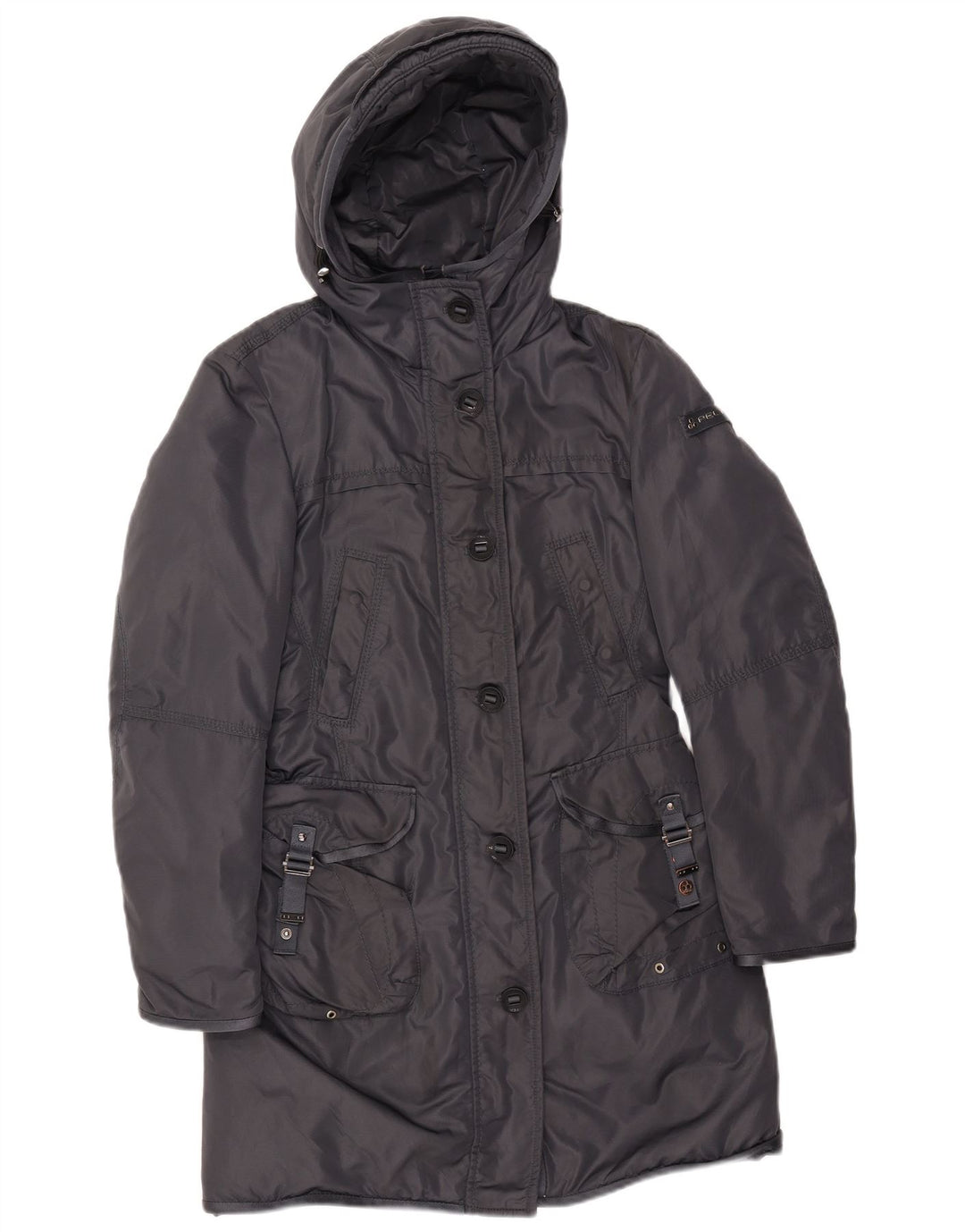 PEUTEREY Palton căptușit cu glugă pentru femei IT 40 Poliamidă bleumarin mic