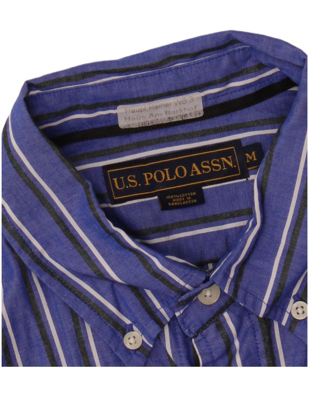 U.S. POLO ASSN. Cămașă pentru bărbați, bumbac cu dungi albastre medii