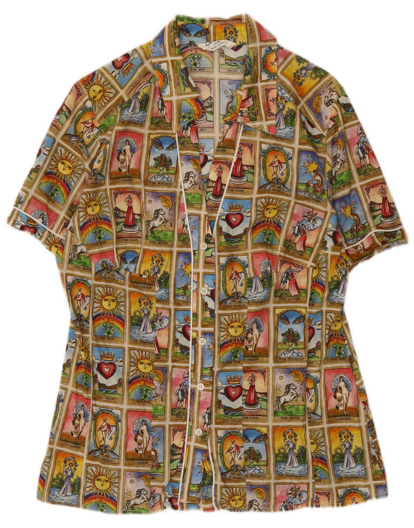 Cămașă cu grafică Camomilla pentru femei UK 12 Medium Multicolor Patchwork