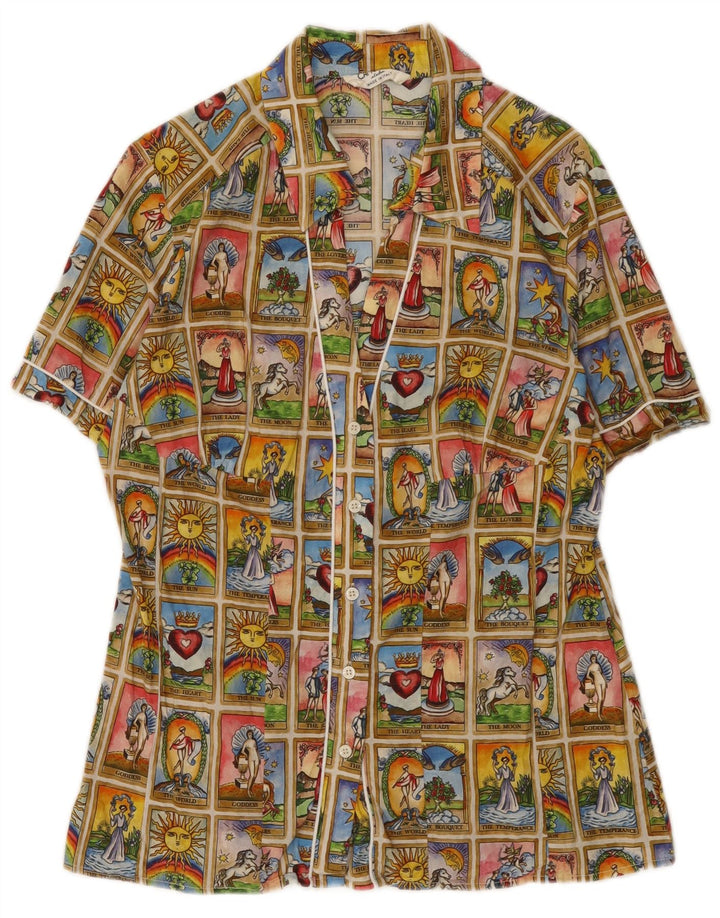 Cămașă cu grafică Camomilla pentru femei UK 12 Medium Multicolor Patchwork