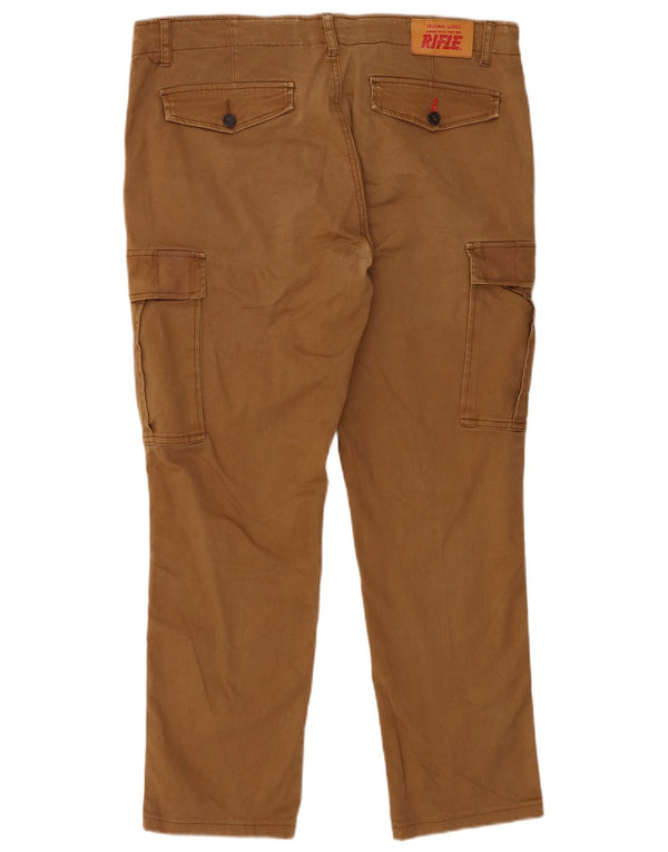Pantaloni cargo drept bărbați Rifle IT 54 2XL W40 L27 bej bumbac