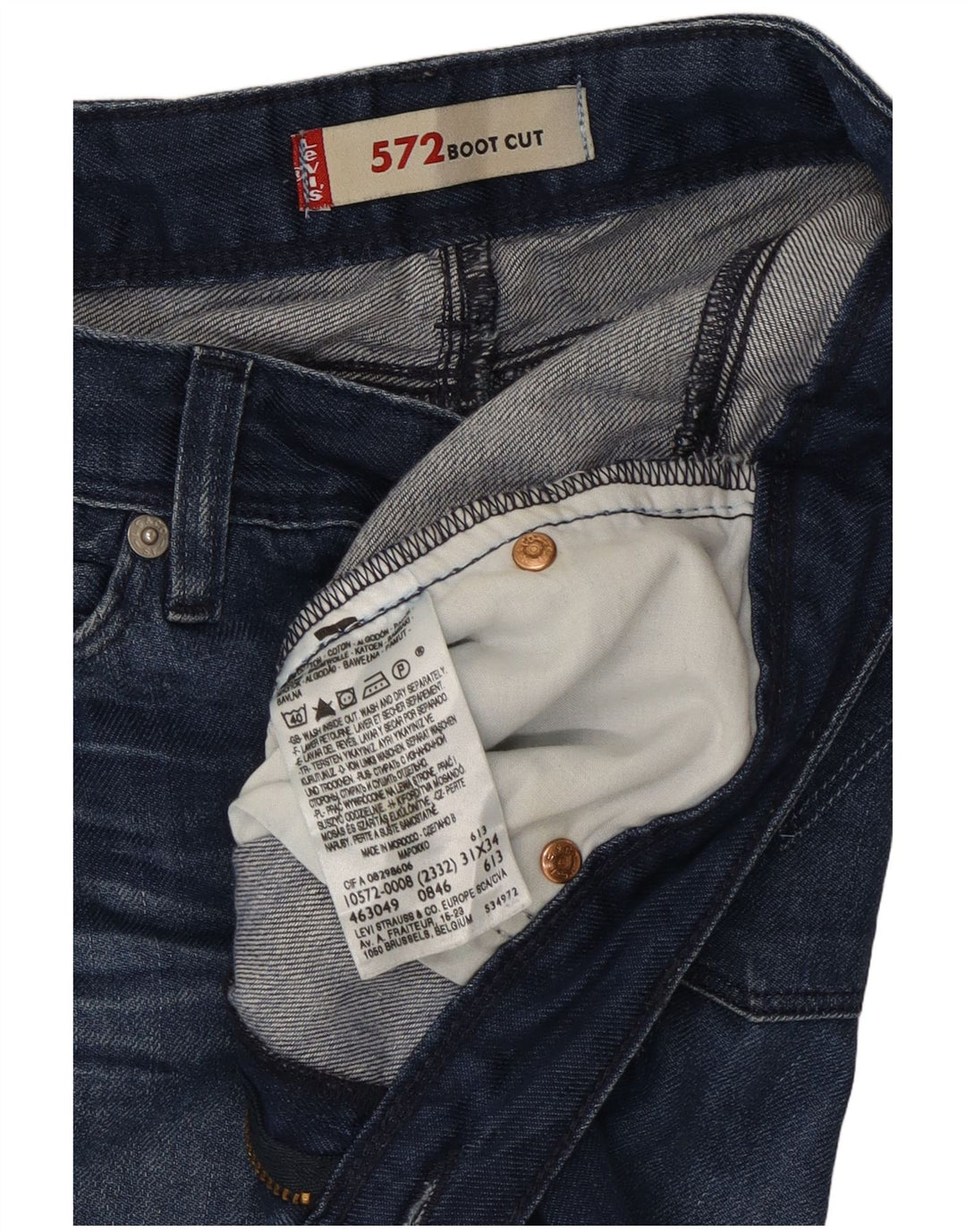 Blugi Levi's pentru femei 572 Bootcut W31 L28 Bumbac bleumarin