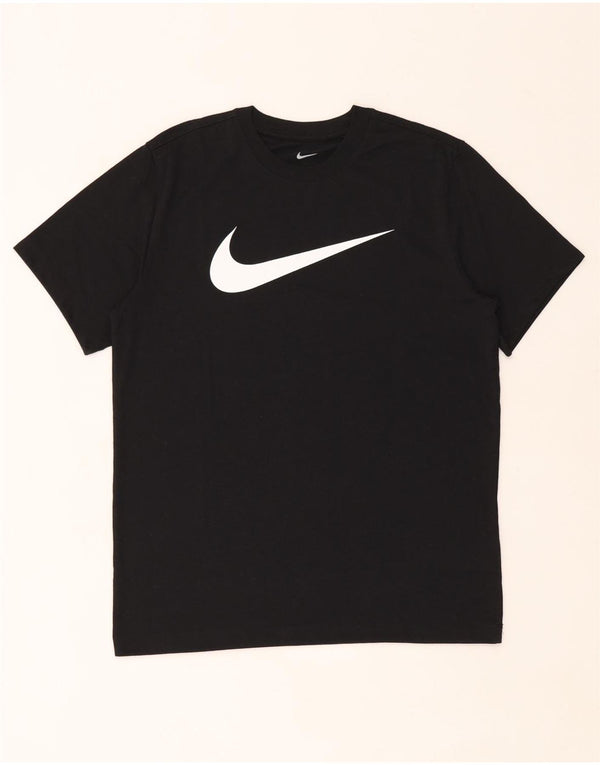 Tricou grafic Nike Dri Fit pentru bărbați Top Medium Negru Poliester