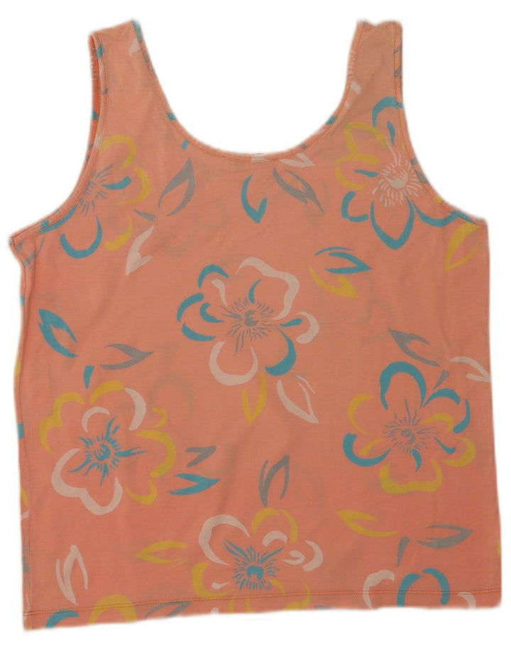 Vest Vest Top Femei Silvy IT 44 Roz Mediu Bumbac Floral
