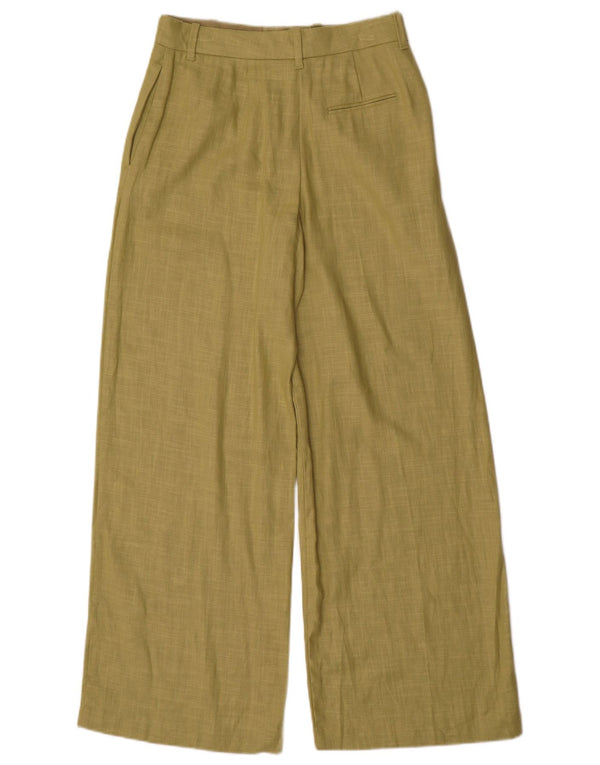 Marks & Spencer Pantaloni chino pentru femei cu picioare largi UK 8 Small W26 L29 Green