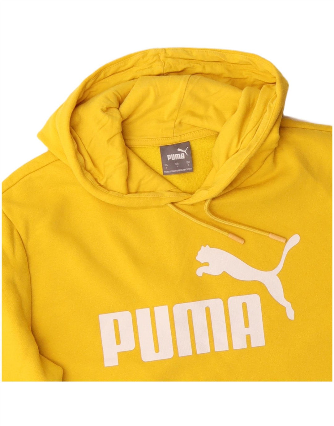 Pulover cu glugă grafic PUMA pentru bărbați, bumbac galben mic