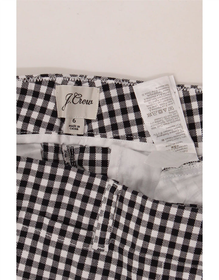 Pantaloni scurti chino pentru femei J. CREW US 6 Medium W30, bumbac vichy negru