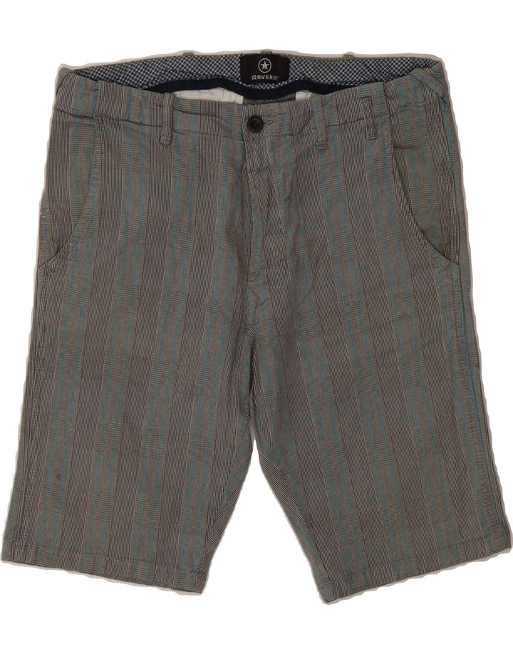 CONVERSE Mens Casual Shorts Small W29 Grey Check Cotton Vintage Converse and Second-Hand Converse from Messina Hembry 