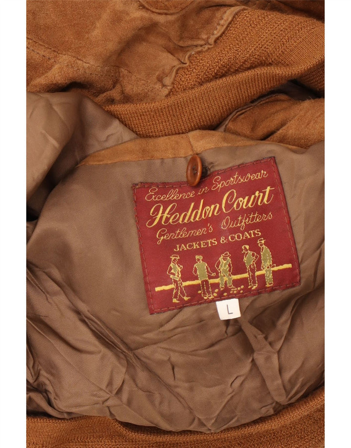 Bomber vintage pentru bărbați din piele intoarsa UK 40 mare maro