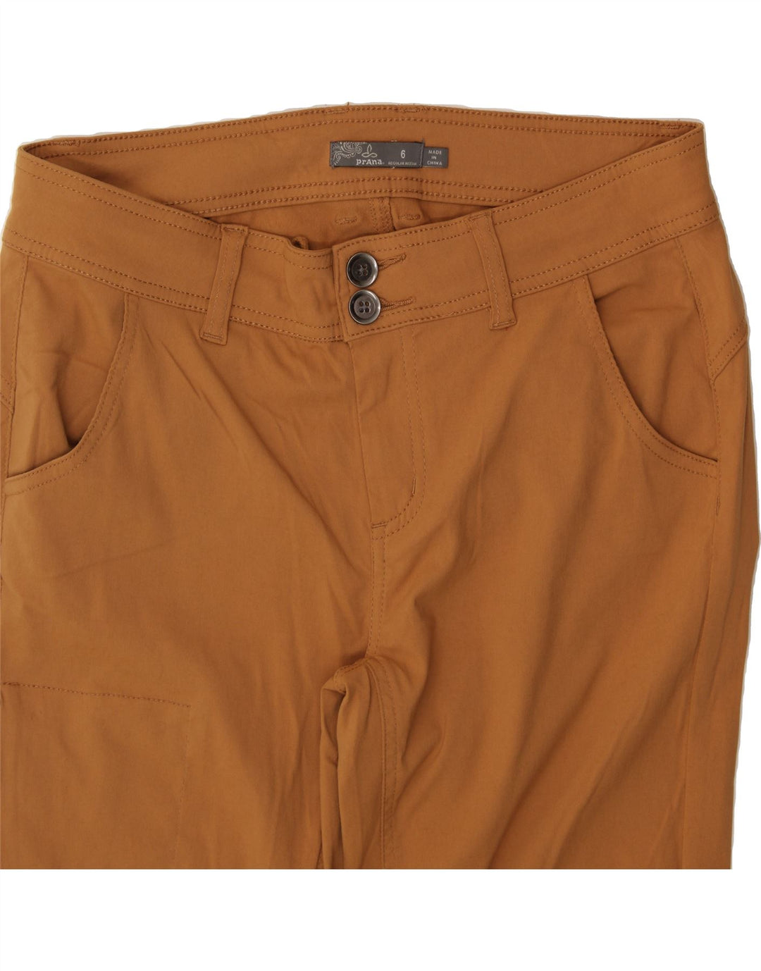 PRANA Womens Slim Casual Trousers US 6 Medium W30 L30 Brown Vintage Prana and Second-Hand Prana from Messina Hembry 