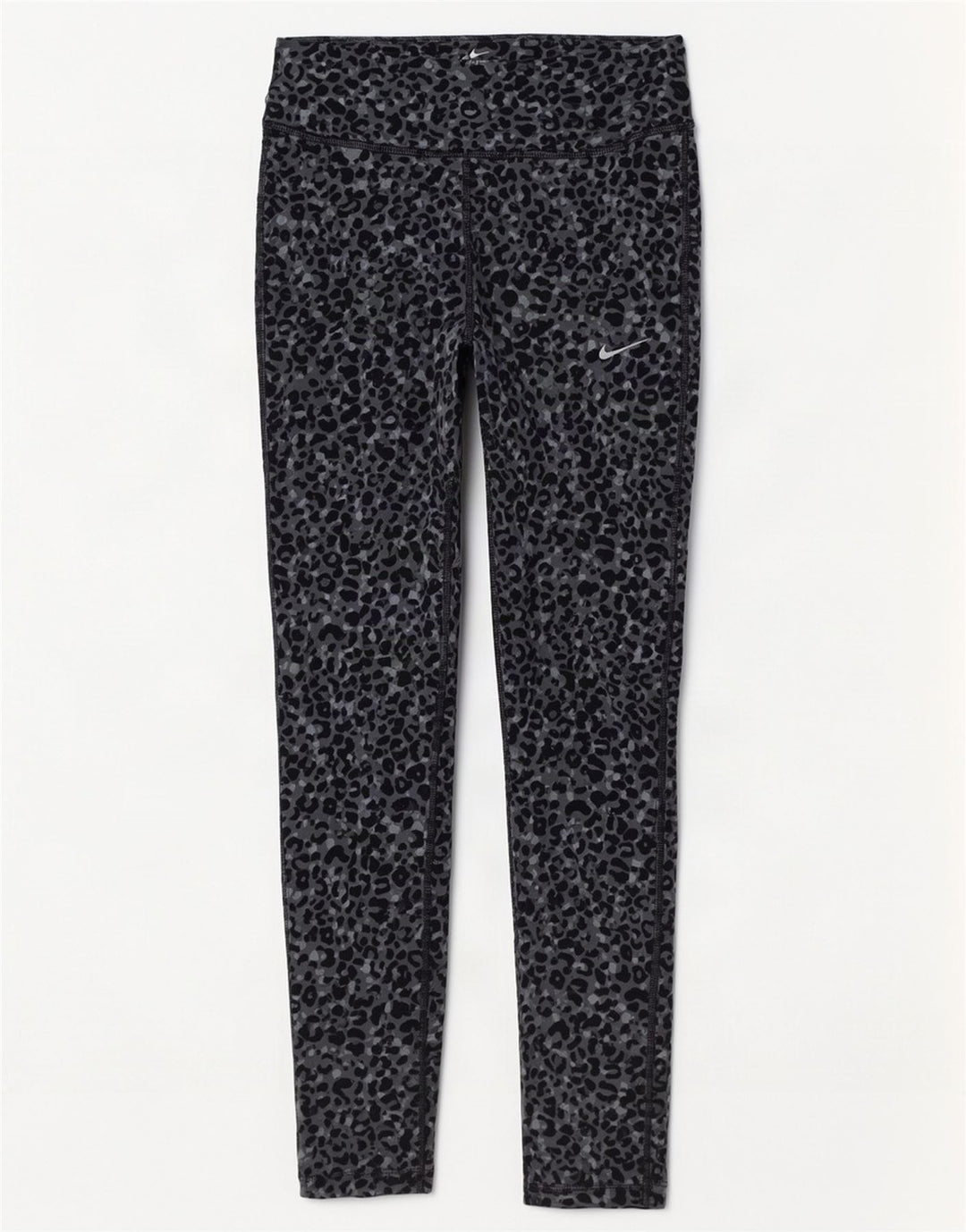 Leggings Dri Fit Nike pentru femei UK 8, gri mic, poliester cu imprimeu animal