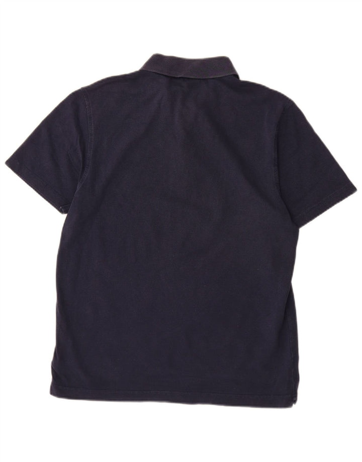 Tricou polo LACOSTE pentru bărbați, mărimea 4, mediu, bleumarin, bumbac cu dungi