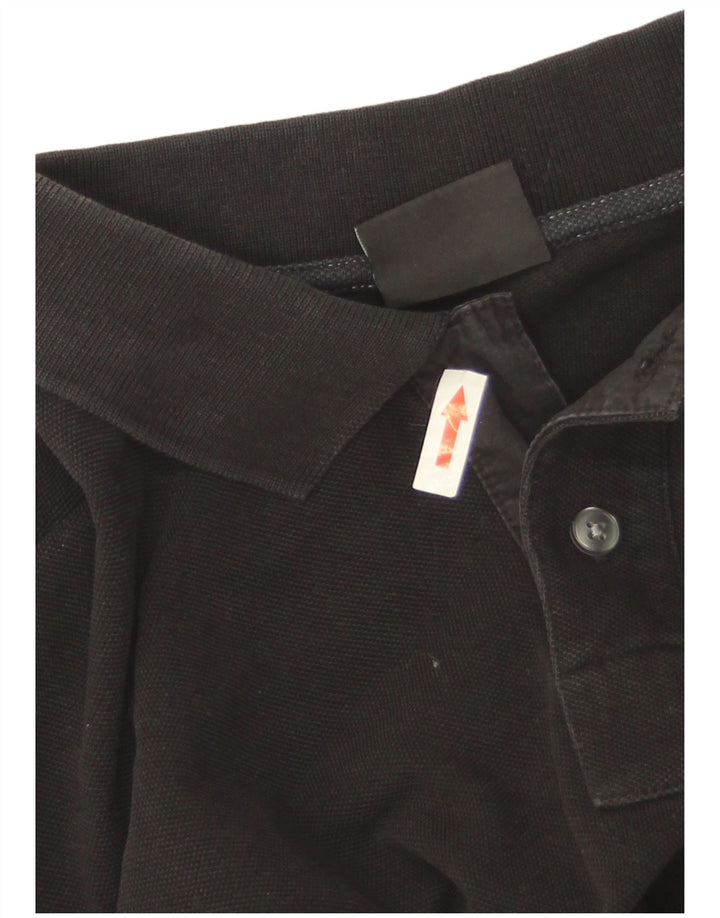 Cămașă polo Paul Smith pentru bărbați, bumbac mediu negru